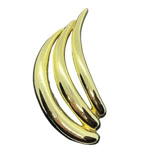 Piscitelli Vintage Gold Tone Pin Brooch abstract USA